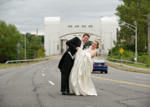 Wedding Couple On Freeway Photo, Hair Dresser, Albany, NY - Complexions Spa for Beauty and Wellness