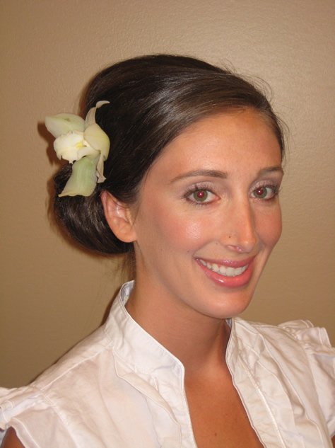 Flower Bun Bride Photo, Hair Dresser, Albany, NY - Complexions Spa for Beauty and Wellness