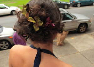 Close Up Photo, Brunette, Flower In Hair, Hair Stylist Albany, NY - Complexions Spa for Beauty and Wellness