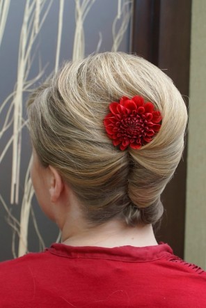 Flower French Twist Image, Hair Salon, Saratoga Springs, NY - Complexions Spa for Beauty and Wellness