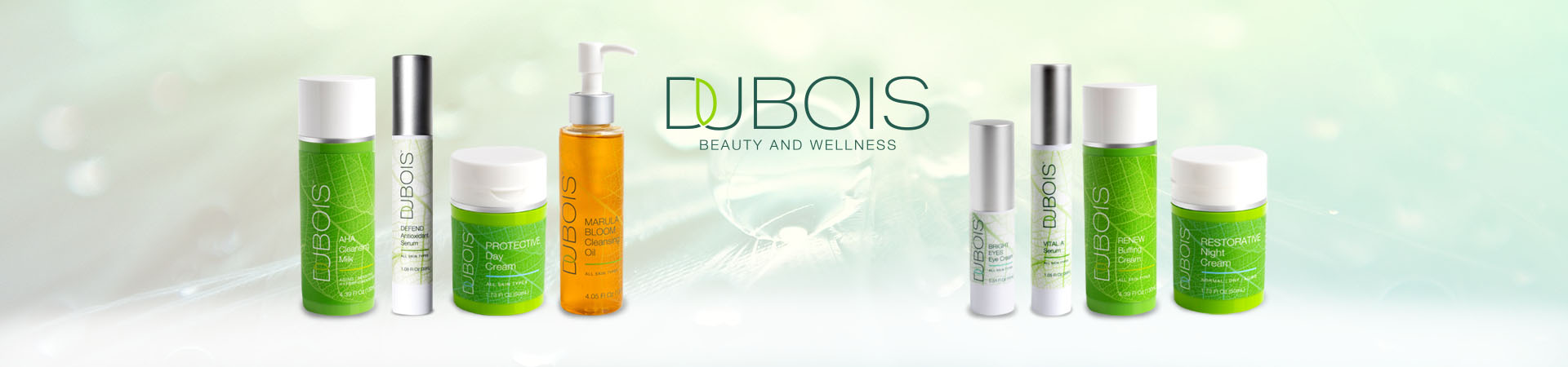 Dubois Beauty Skincare Products Slider